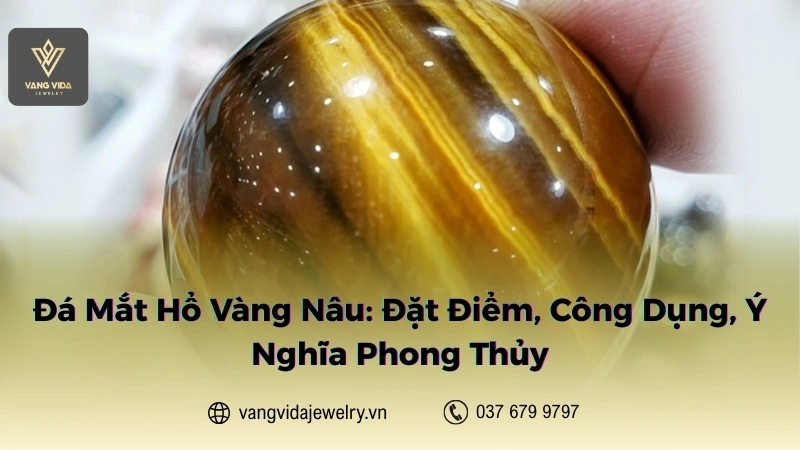 Đá mắt hổ vàng nâu là một loại đá quý thuộc nhóm thạch anh, nổi bật với màu vàng nhạt đến nâu đậm