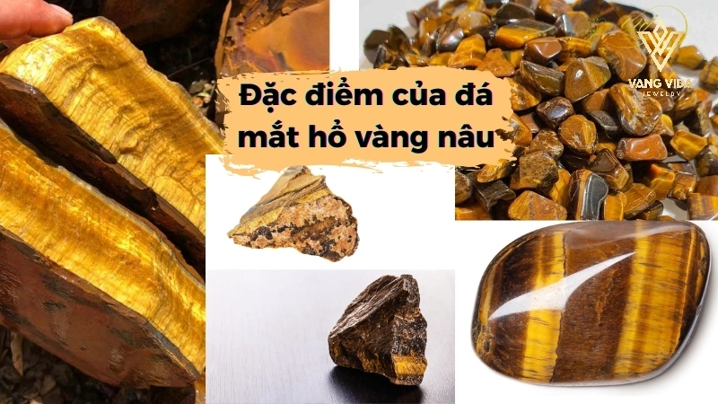 Đắ mắt hổ vàng nâu có đặc điểm đặc biệt đó là có ảnh vàng, xen kẽ các được kẻ nâu